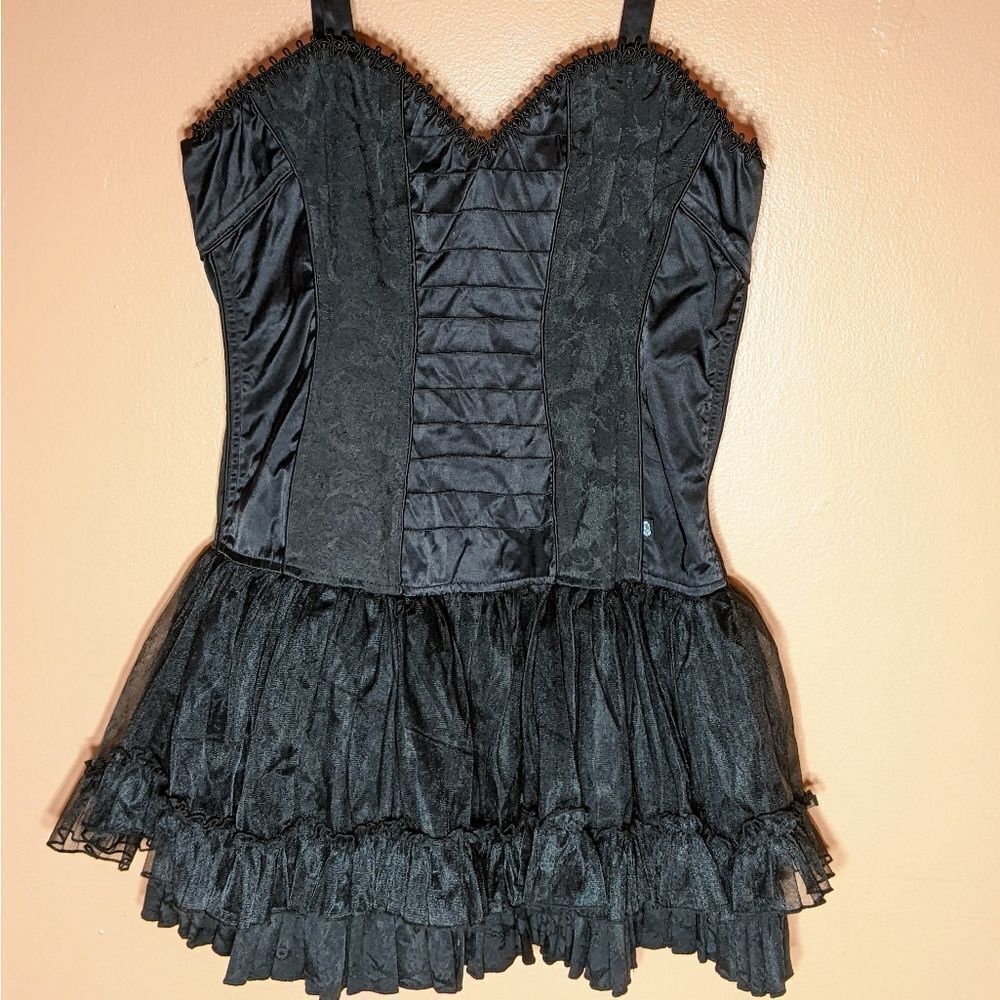Tripp NYC Black Tutu Layers Corset Removable Straps Mini Dress XL NWOT - Picture 2 of 15